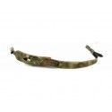 Bretelle en cuir de bovin camo buffle avec corne 12cm Januel 