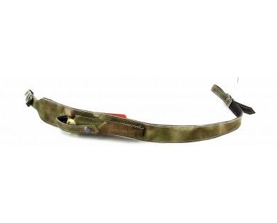 Bretelle en cuir de bovin camo buffle avec corne 12cm Januel 