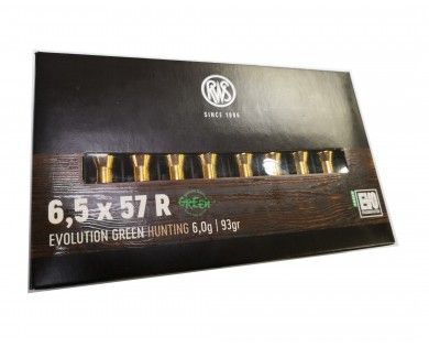 Munitions 6.5x57R RWS Evo Green 