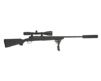 Carabine Savage Axis canon lourd filetée + Lunette 4-16x50 + Bipied et Silencieux 