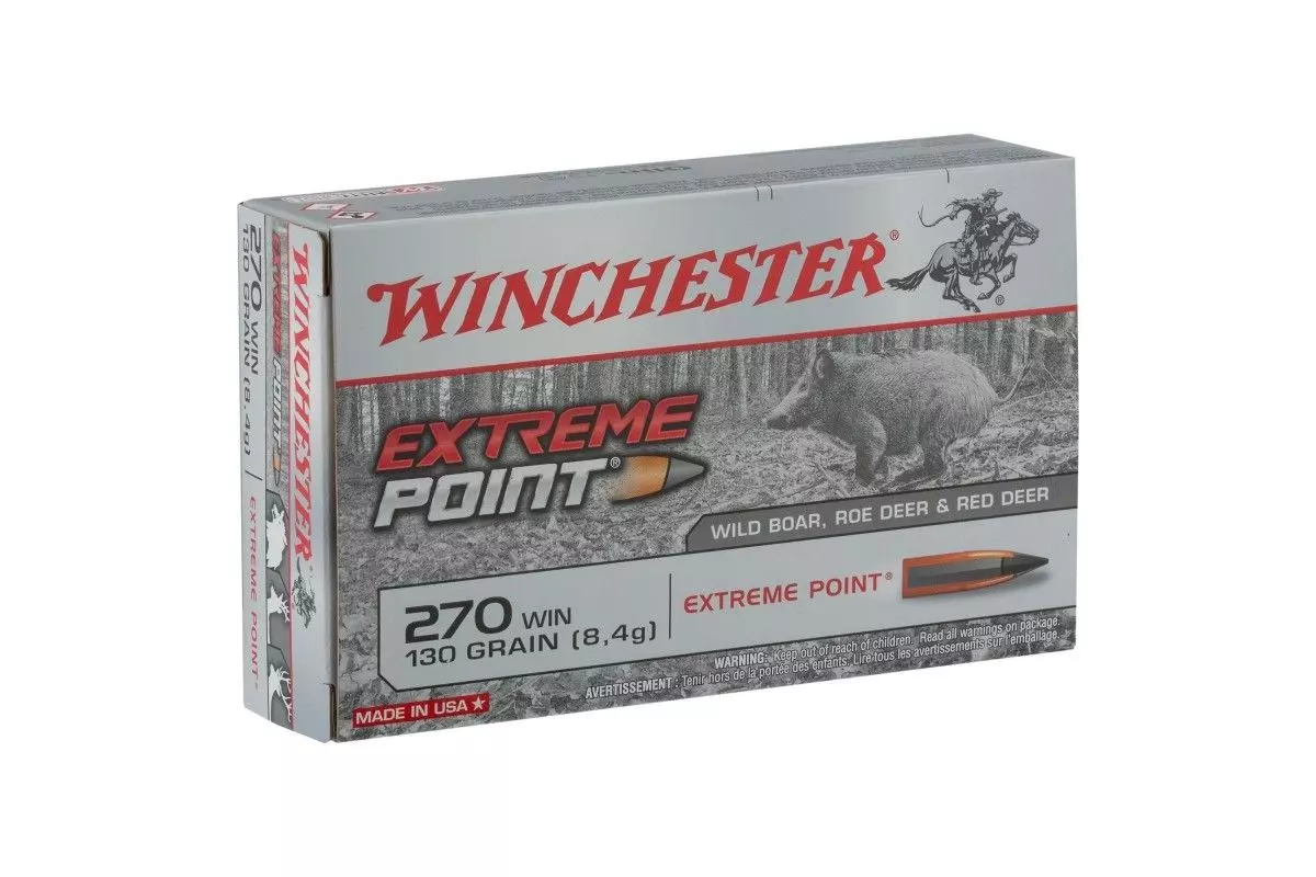 Munitions Winchester 270 Win Extrême Point 130 grains 