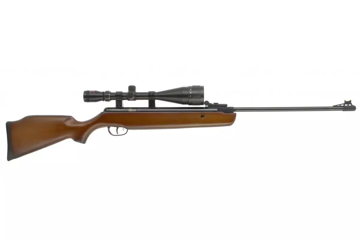 Carabine Crosman Copperhead bois calibre 4.5 mm 19.9 Joules + Lunette 6-24x50 