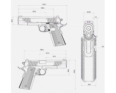 Pistolet Bul Armory 1911 Government Cal. 45ACP Canon 5" 