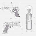 Pistolet Bul Armory 1911 Racer canon 5" 