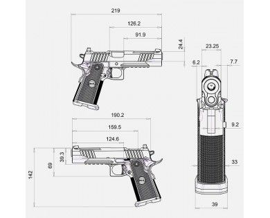 Pistolet Bul Armory SAS II TAC 5" OR calibre 9x19 