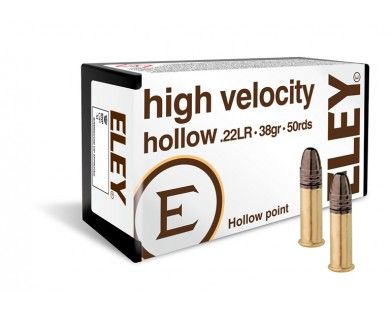 Munitions 22LR ELEY High Velocity Hollow 38 grains 