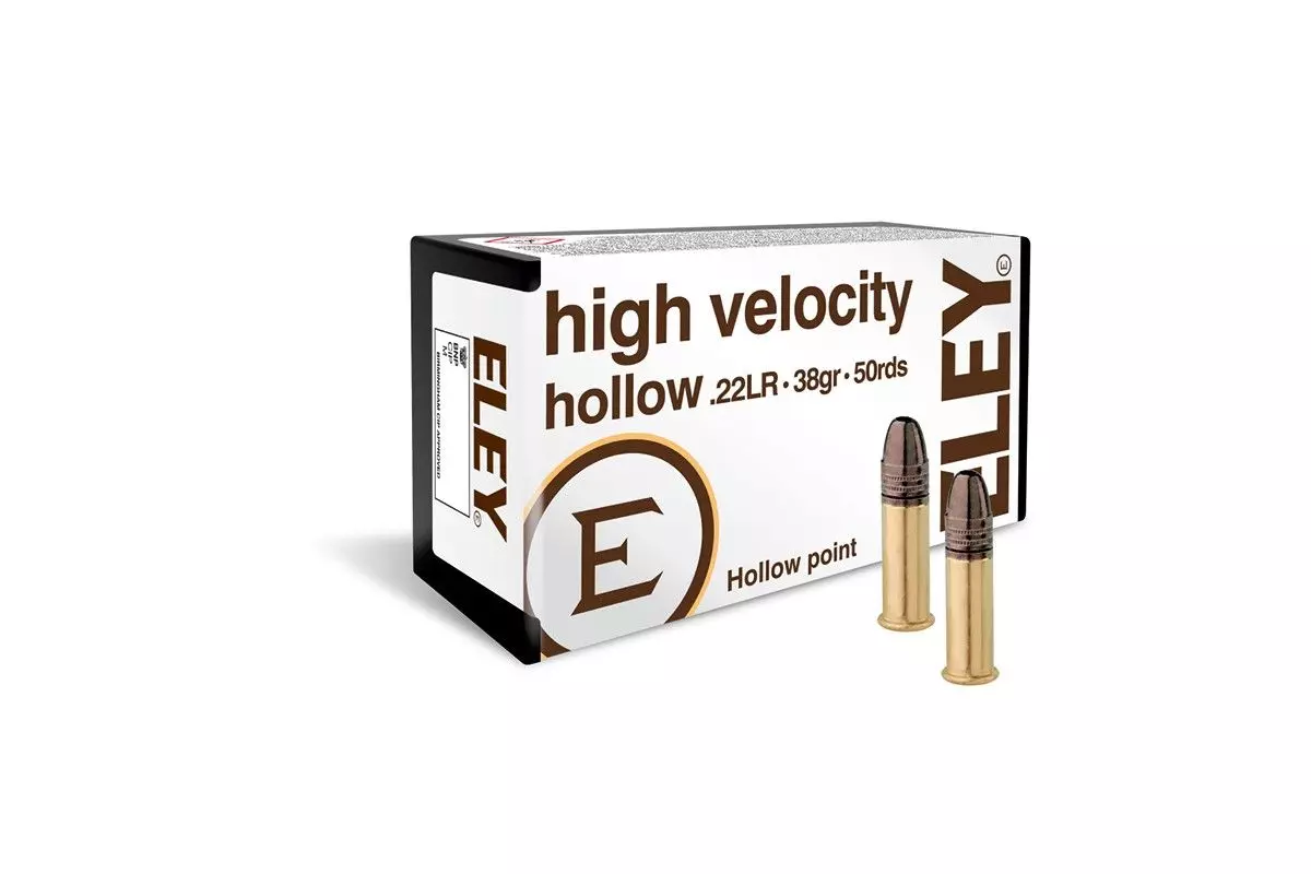 Munitions 22LR ELEY High Velocity Hollow 38 grains 