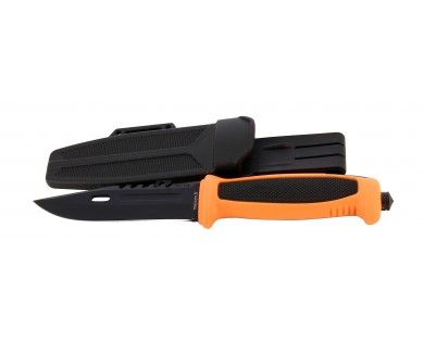 Couteau de survie Meyson Black / Orange Fluo 