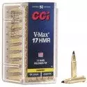 Munitions CCI Varmint 17HMR V-MAX Polymere Tip 17gr 