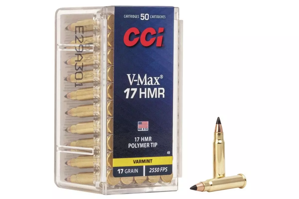 Munitions CCI Varmint 17HMR V-MAX Polymere Tip 17gr 