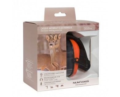 Casque antibruit électronique NUM'AXES Orange CAS1034B 