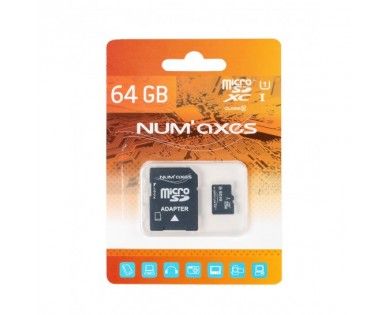Carte mémoire Micro SDXC 64 Go Classe 10 avec adaptateur 