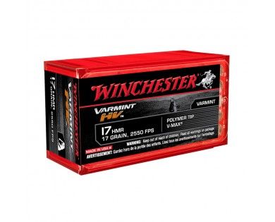 Boites de 50 munitions Winchester 17 HMR Varmint HV 17gr 