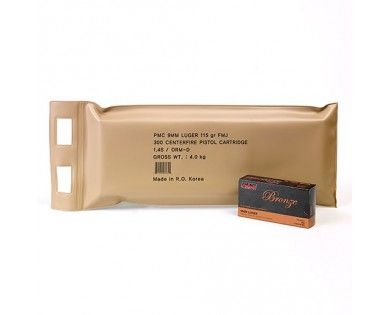 PMC 9x19mm Luger 115Grs FMJ BATTLE PACK (300 CARTOUCHES) 