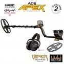Détecteur de méteaux GARRETT ACE APEX Pack Viper + Casque sans fil 