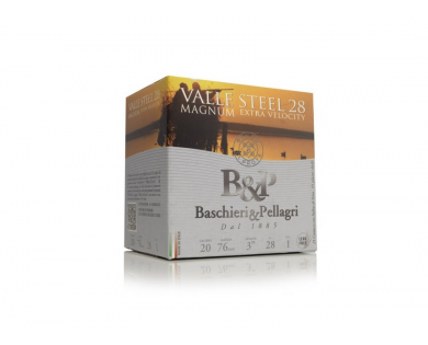 Cartouche Baschieri & Pellagri Valle Steel Magnum calibre 20/76 28g 