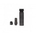 Silencieux ASE Utra JET-Z-BL CQB .223 AR15, HK416 et SCAR-L Phosphaté avec cache flamme Bird Cage 
