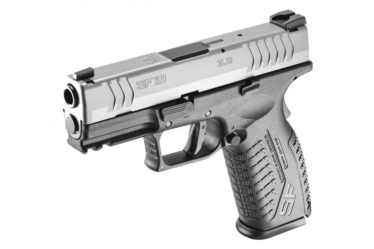 Pistolet HS Produkt SF-19 noir-inox calibre 9x19 3,8'' 