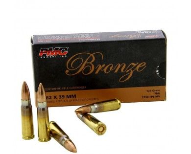 Munitions PMC calibre 7,62x39 123 grains FMJ 