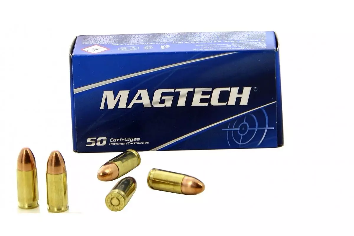 Munitions Magtech calibre 9mm Luger FMJ 124 grains 