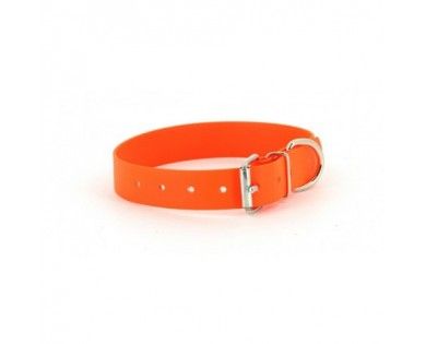 Collier pour chien Biothane Orange Fluo Petit Modèle 