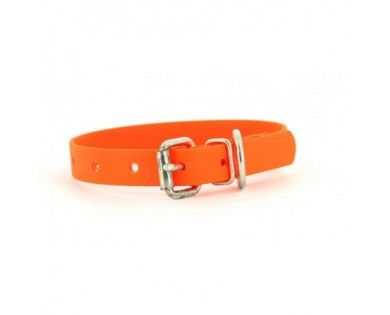 Collier pour chien Biothane Orange Fluo Moyen Modèle 