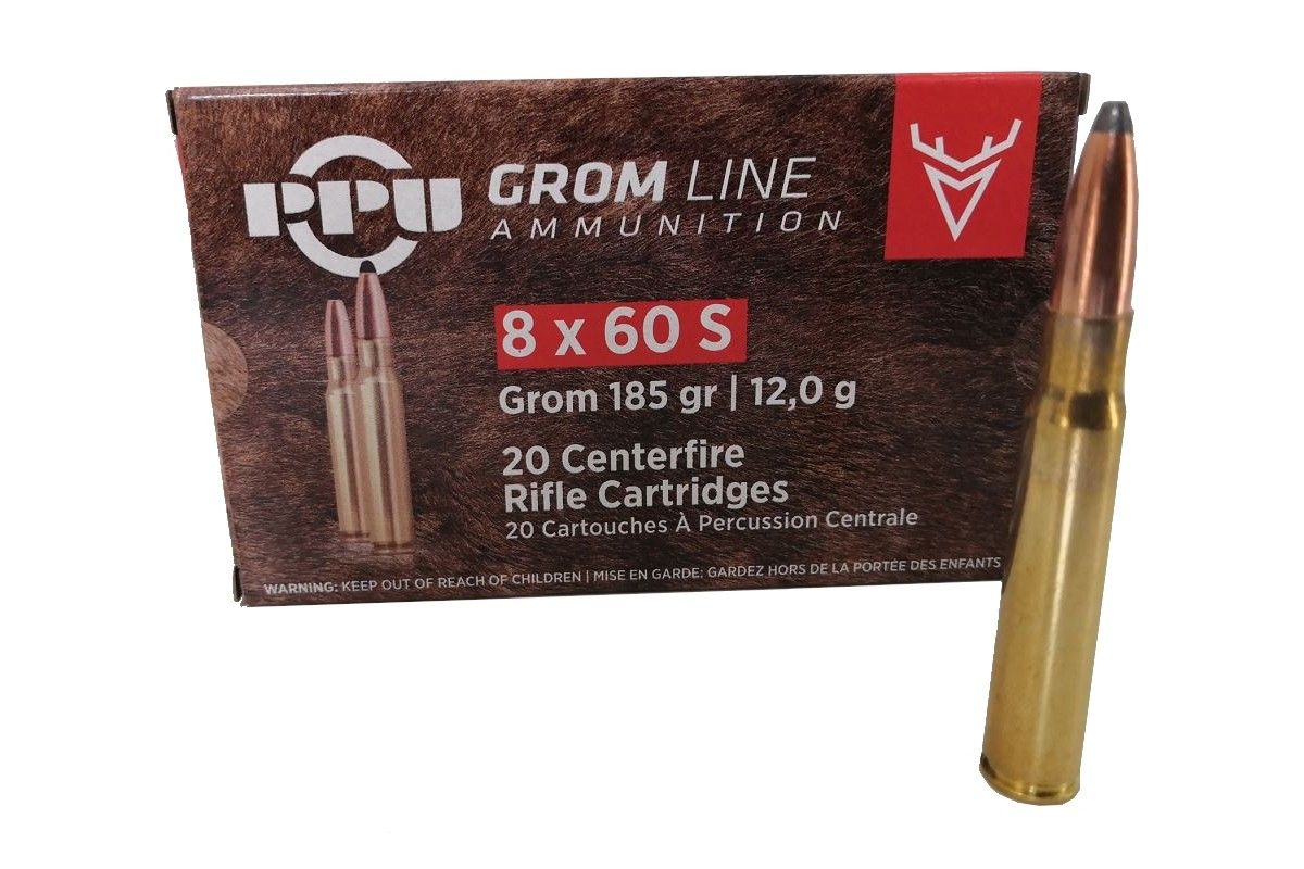 Munitions PPU calibre 8x60 S Grom 185 grains Munitions PPU calibre 8x60 S Grom 185 grains