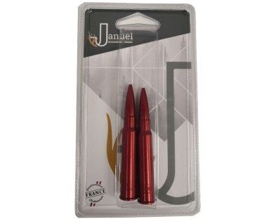 Paire de douilles amortisseur calibre 8x57 JRS anodisées rouge X1 