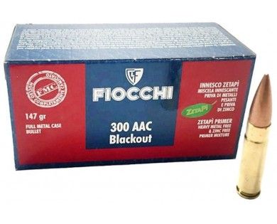 Munitions FIOCCHI calibre 300AAC Blackout 147 grains FMC 