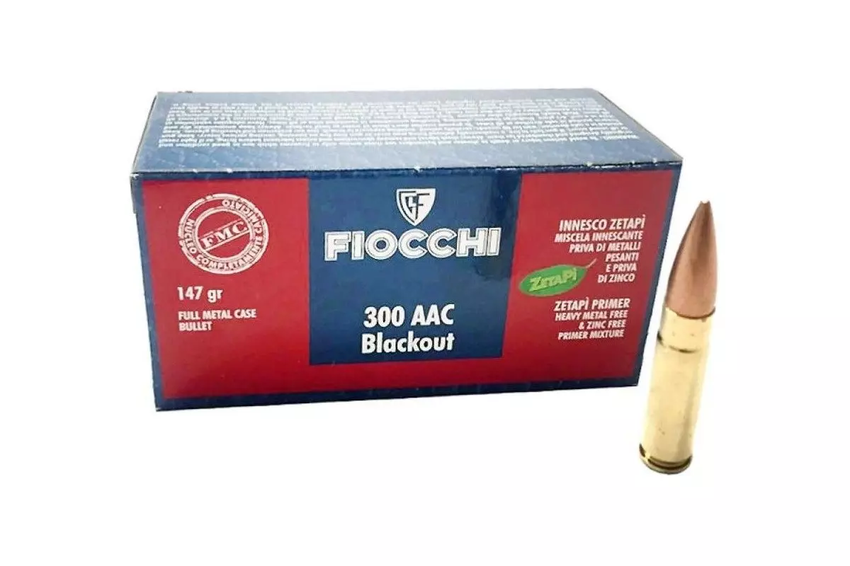 Munitions FIOCCHI calibre 300AAC Blackout 147 grains FMC 