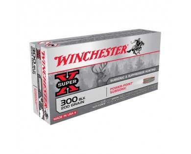 Munitions Winchester Power-Point 300 AAC Blackout Subsonique 200grains 