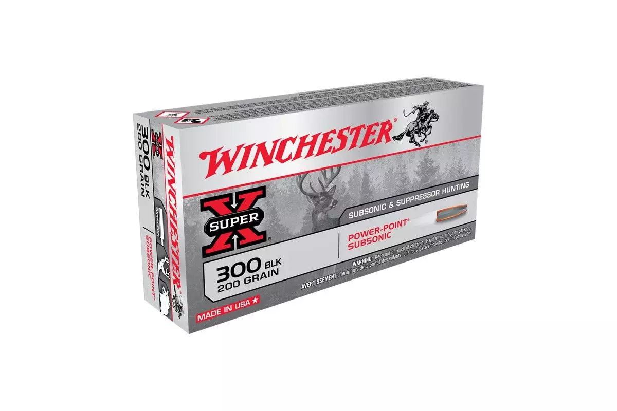 Munitions Winchester Power-Point 300 AAC Blackout Subsonique 200grains 