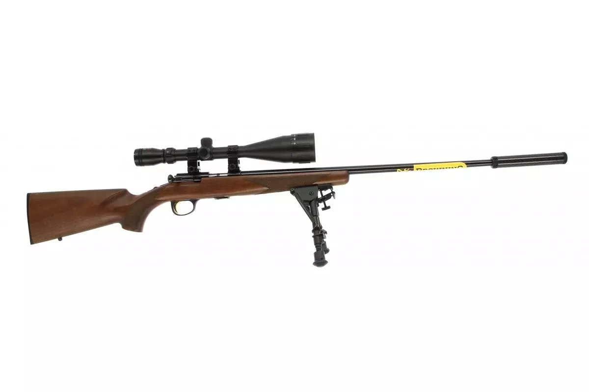Pack Carabine Browning T-BOLT sporter threaded 22LR + Lunette 6-24x50 + Silencieux + Bipied 