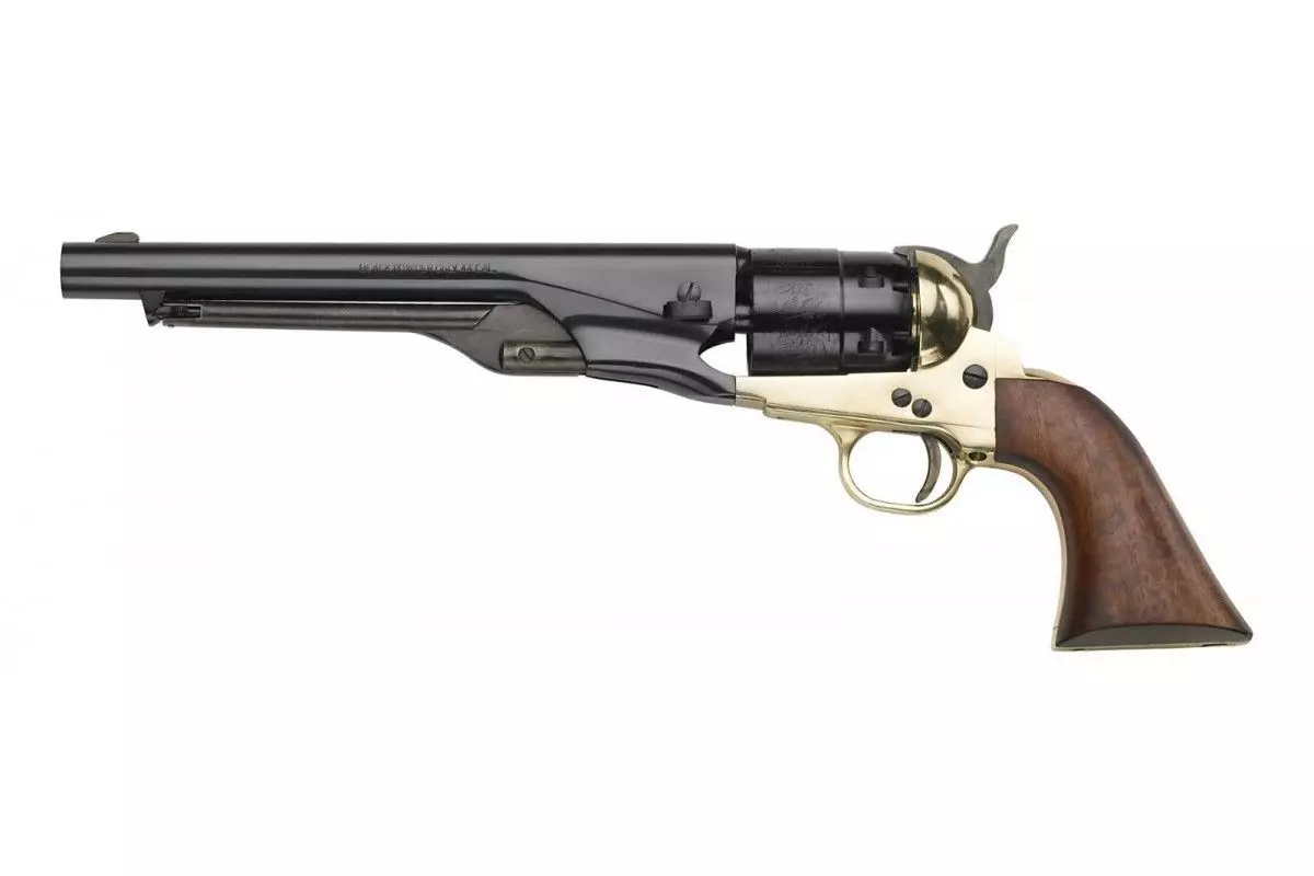 Révolver poudre noire Pietta 1860 Colt Army Sheriff laiton calibre 44 