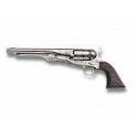 Révolver poudre noire Pietta 1860 Colt Army poli blanc gravé acier calibre 44 