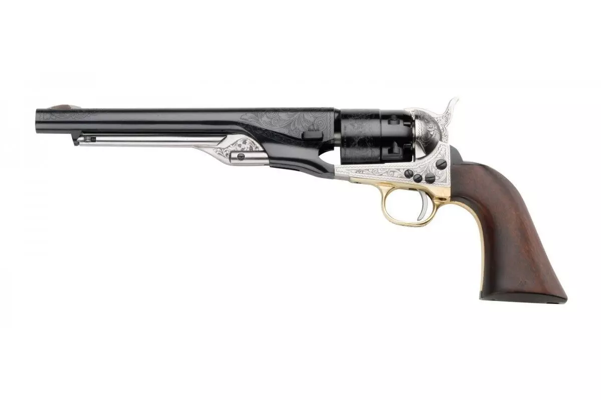 Révolver poudre noire Pietta 1860 Colt Army Deluxe acier calibre 44 