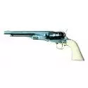 Révolver poudre noire Pietta 1860 Colt Army acier blanc crosse ivoirine calibre 44 