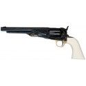 Révolver poudre noire Pietta 1860 Colt Army barillet cannelé crosse ivoirine acier calibre 44 