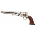 Révolver poudre noire Pietta 1860 Colt Army nickelé acier calibre 44 