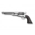 Révolver poudre noire Pietta 1860 Colt Army nickelé gravé acier calibre 44 