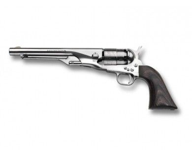 Révolver poudre noire Pietta 1860 Colt Army nickelé gravé acier calibre 44 