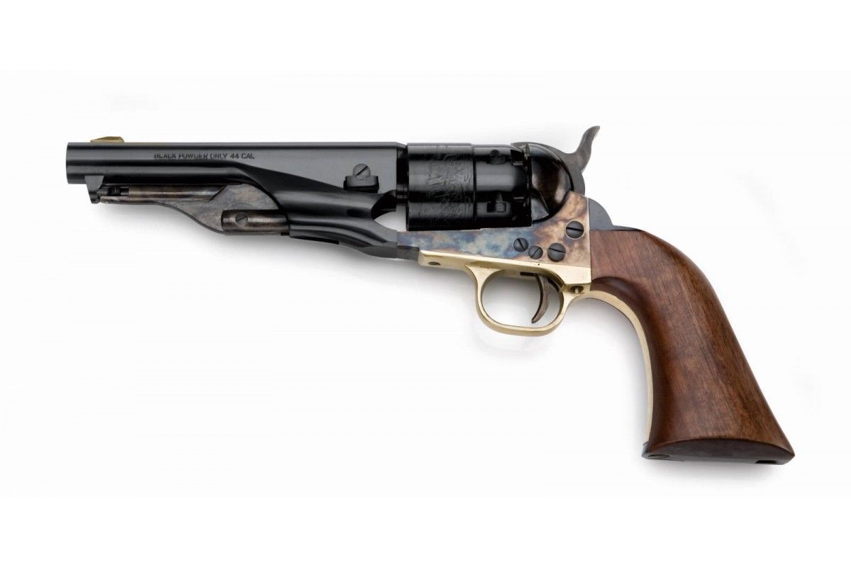 Révolver poudre noire Pietta 1860 Colt Army Sheriff acier ca