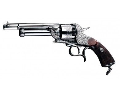 Révolver poudre noire Pietta 1862 Le Mat Cavalry Deluxe gravé acier calibre 44 