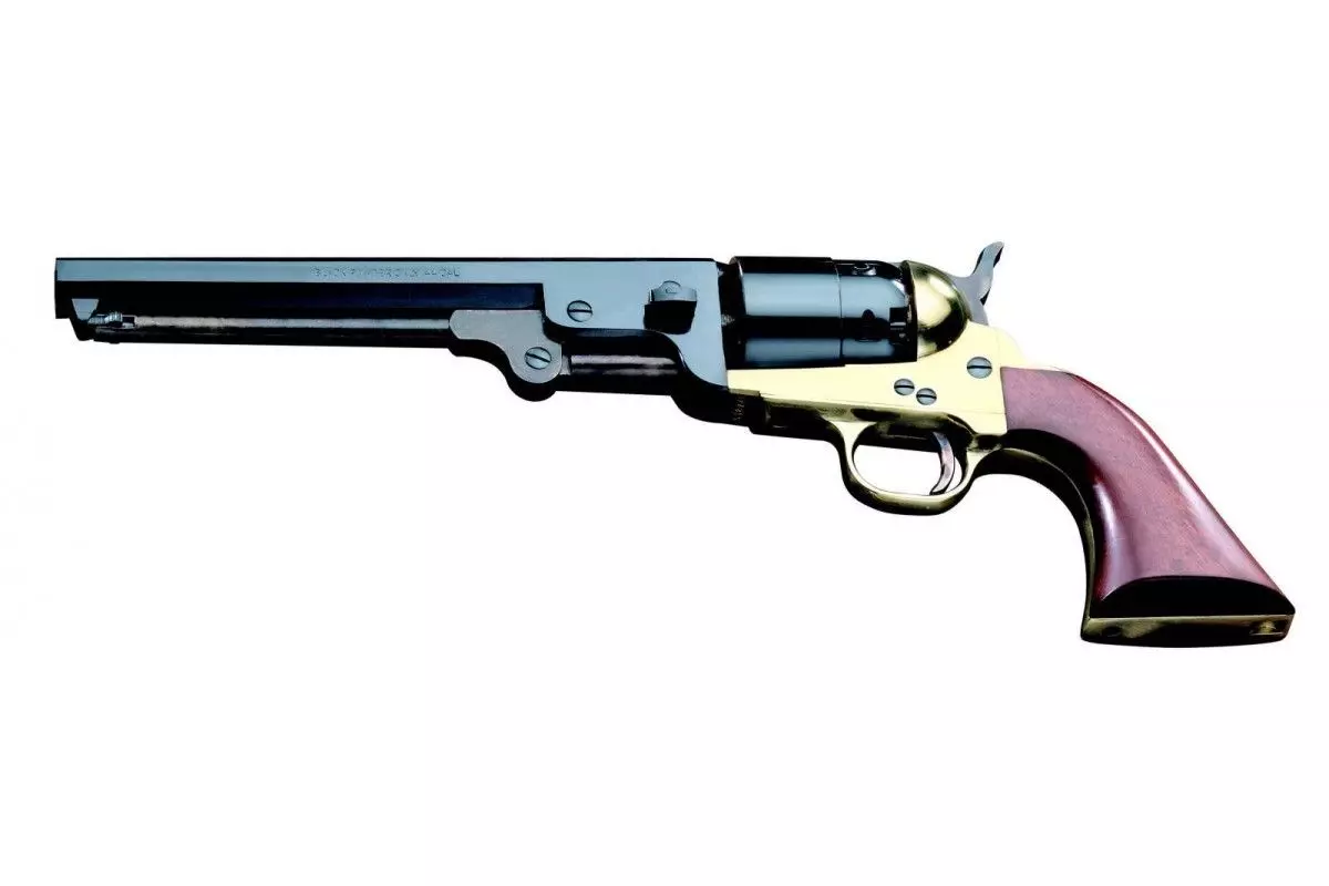 Révolver poudre noire Pietta 1851 Colt Navy Rebnord laiton calibre 36 