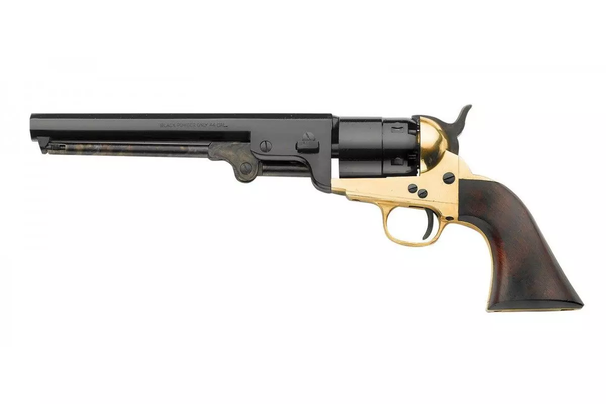 Révolver poudre noire Pietta 1851 Colt Navy Rebnord laiton calibre 44 