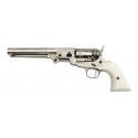 Révolver poudre noire Pietta 1851 Colt Navy Rebnord laiton nickelé gravé calibre 44 