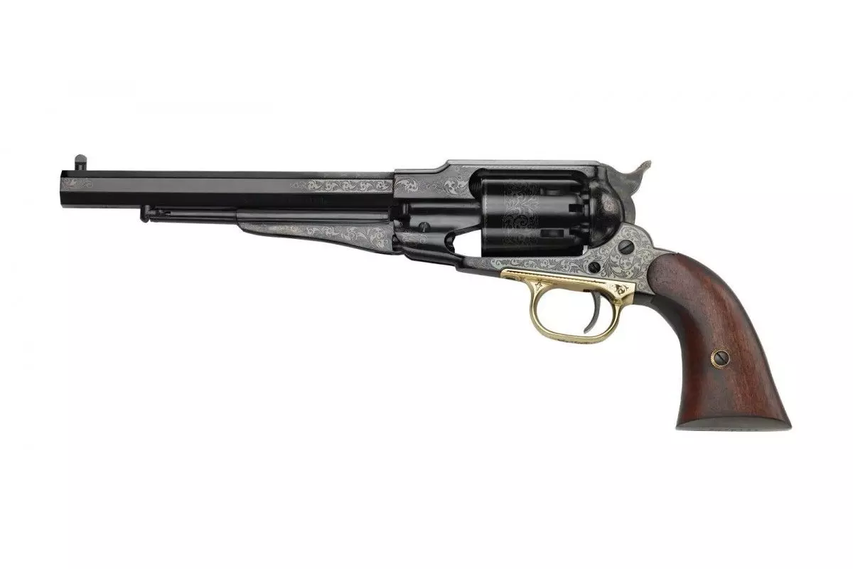 Révolver poudre noire Pietta 1858 Remington Général Custer bronzé laiton calibre 44 