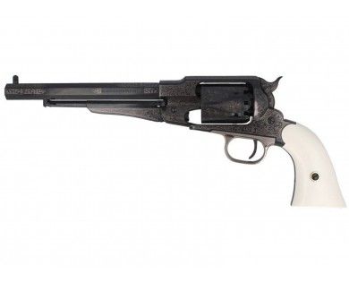 Révolver poudre noire Pietta 1858 Remington New Model Army de luxe acier bronzé gravé calibre 44 