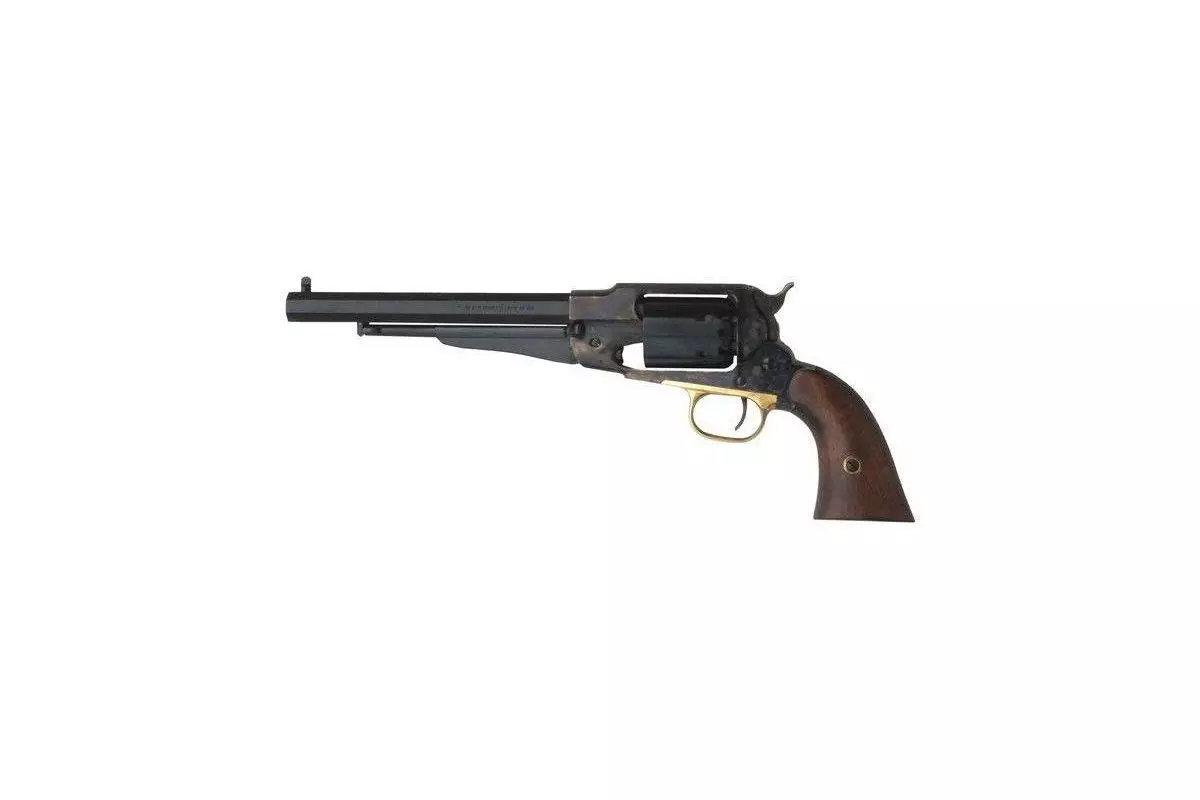 Révolver poudre noire Pietta 1858 Remington New Model Army acier jaspé calibre 44 