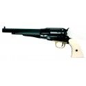 Révolver poudre noire Pietta 1858 Remington New Model Army Ivoirine acier calibre 44 
